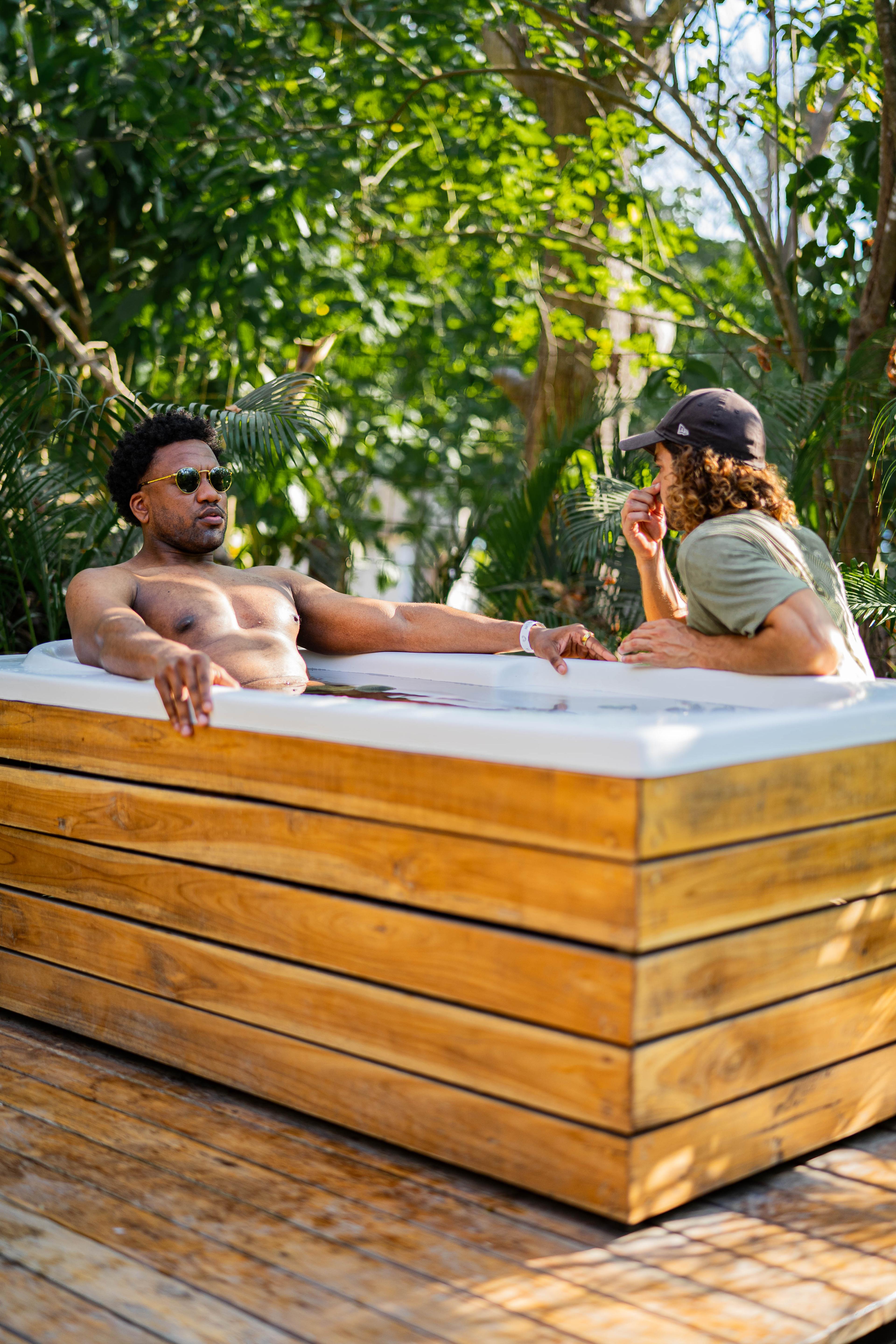 Ice bath setup at Zeneidas