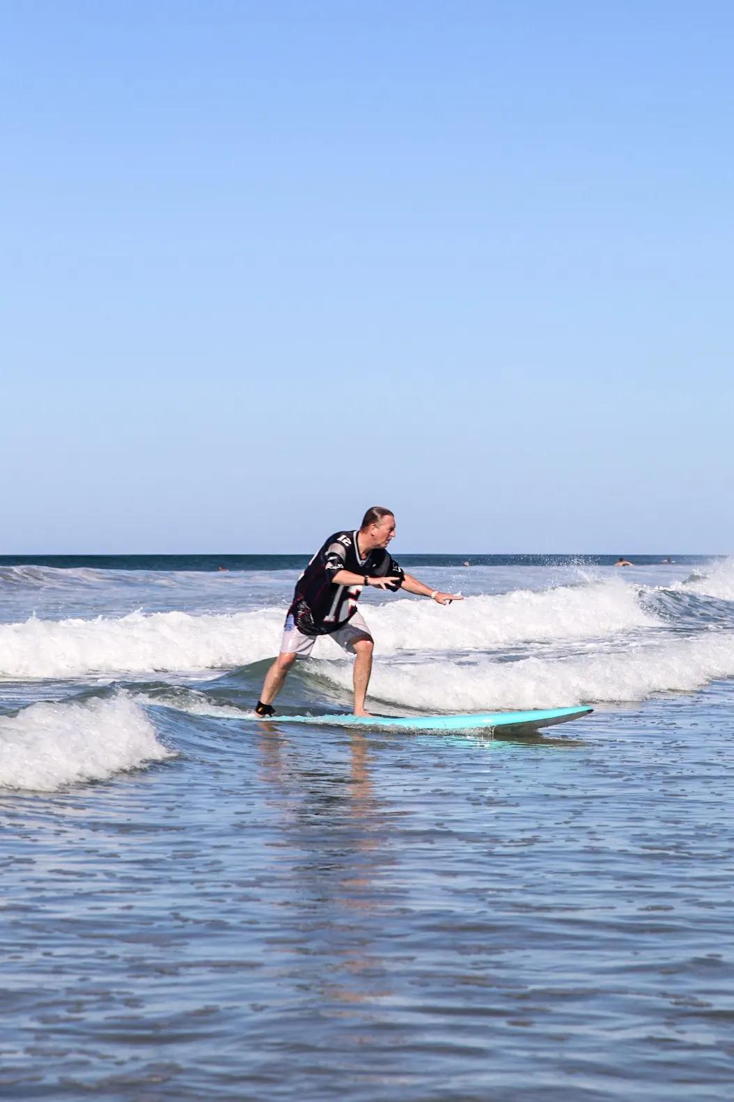 Elite surf program student training advanced balance in Santa Teresa